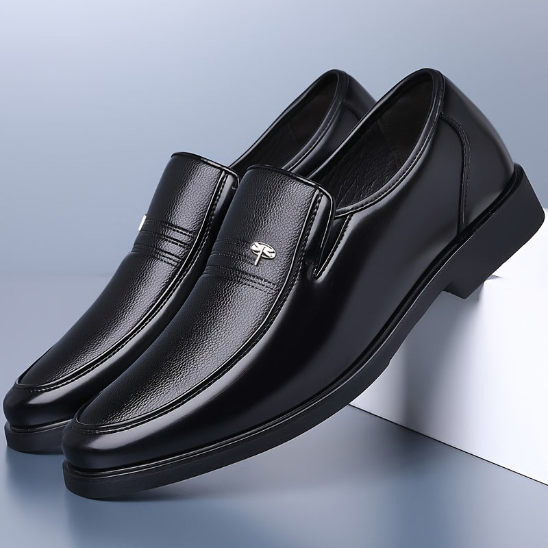 Men’s Leather Dress Shoe Loafers – Lightweight Breathable Slip-On Shoes